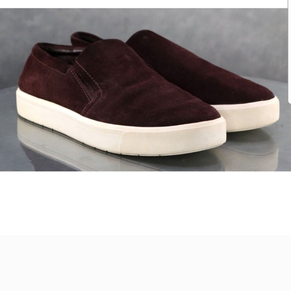 Vince Women's Dark Burgundy Suede Slip-Ons, Size US 9/ EUR 40 - Picture 14 of 14